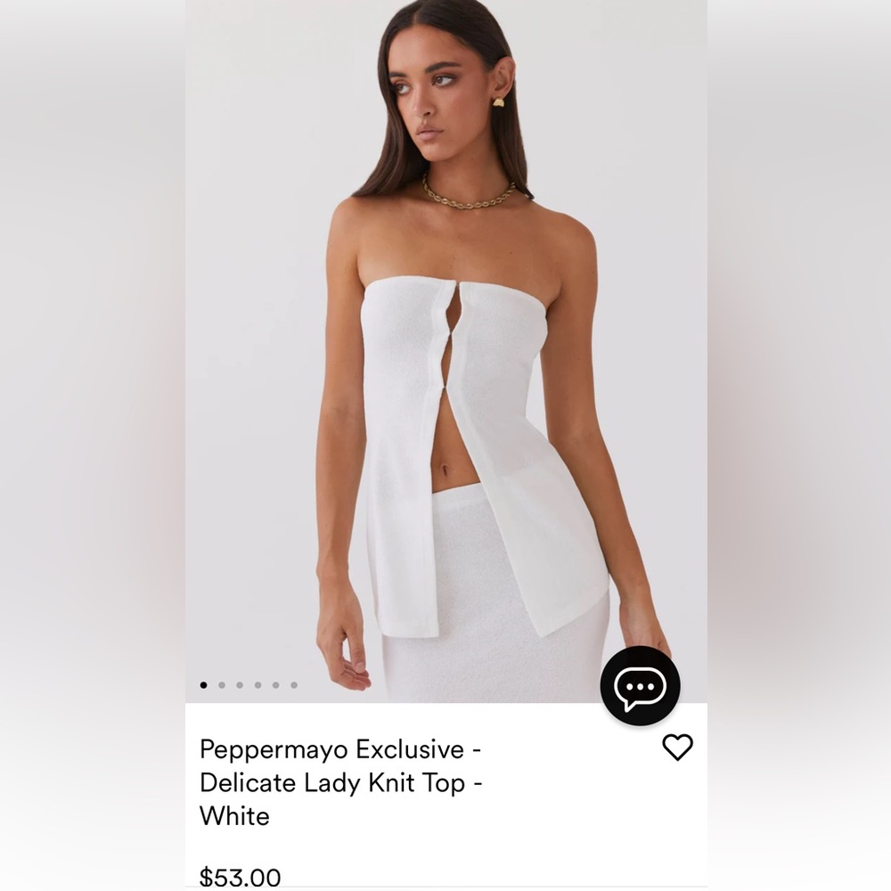 White, XS, Peppermayo top